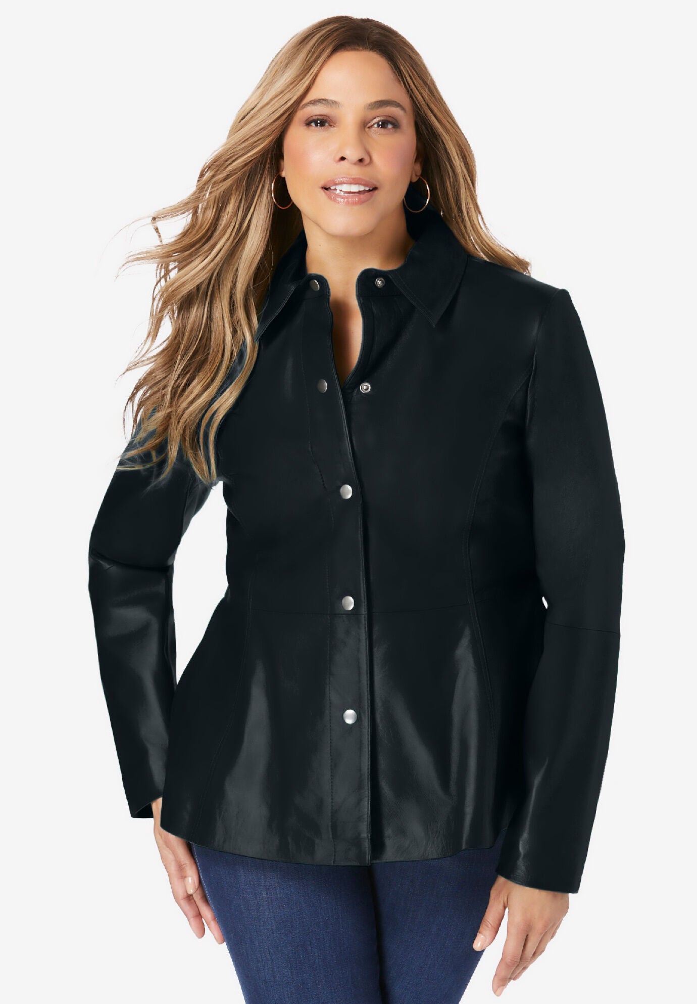 Peplum Leather Jacket main image 0