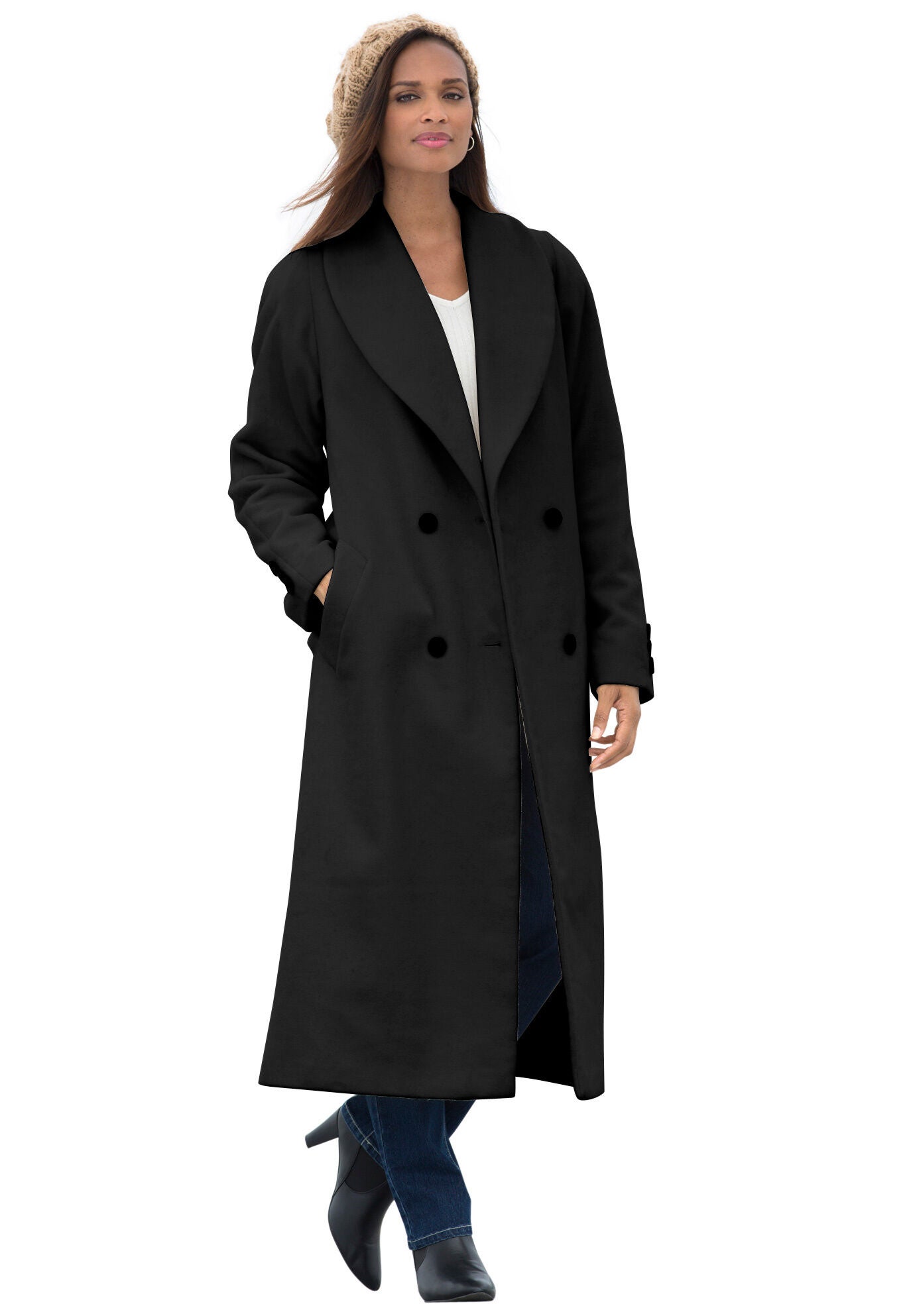 Jessica long length jacket with shawl collar hood new arrivals
