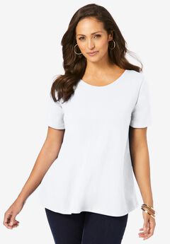 Stretch Cotton Trapeze Tee
