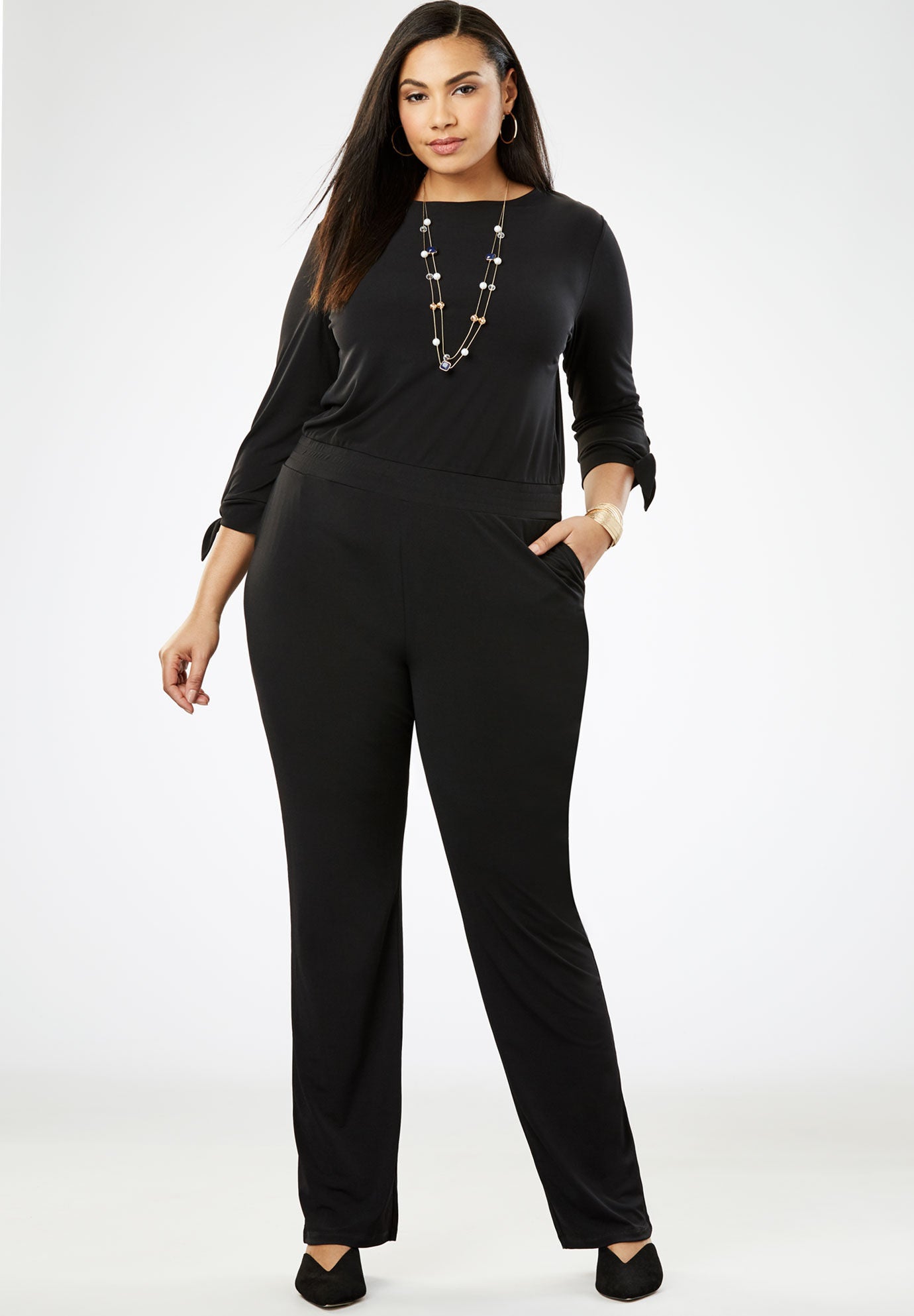 plus size knit jumpsuit