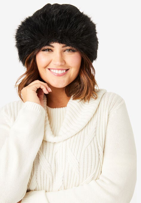 Faux Fur Hat Woman Within