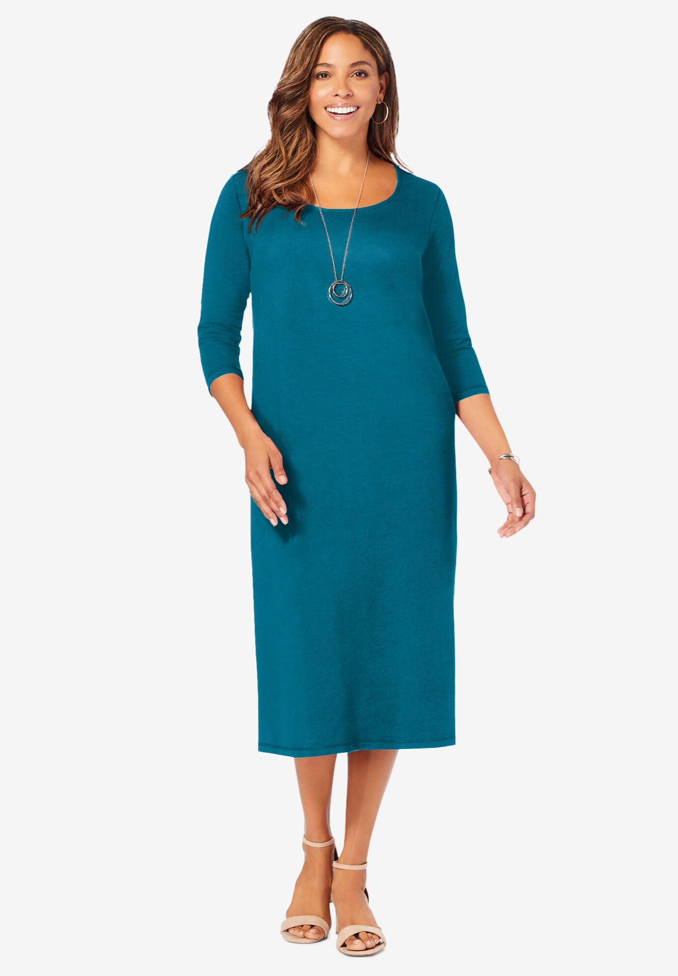 Knit T Shirt Dress Woman Within