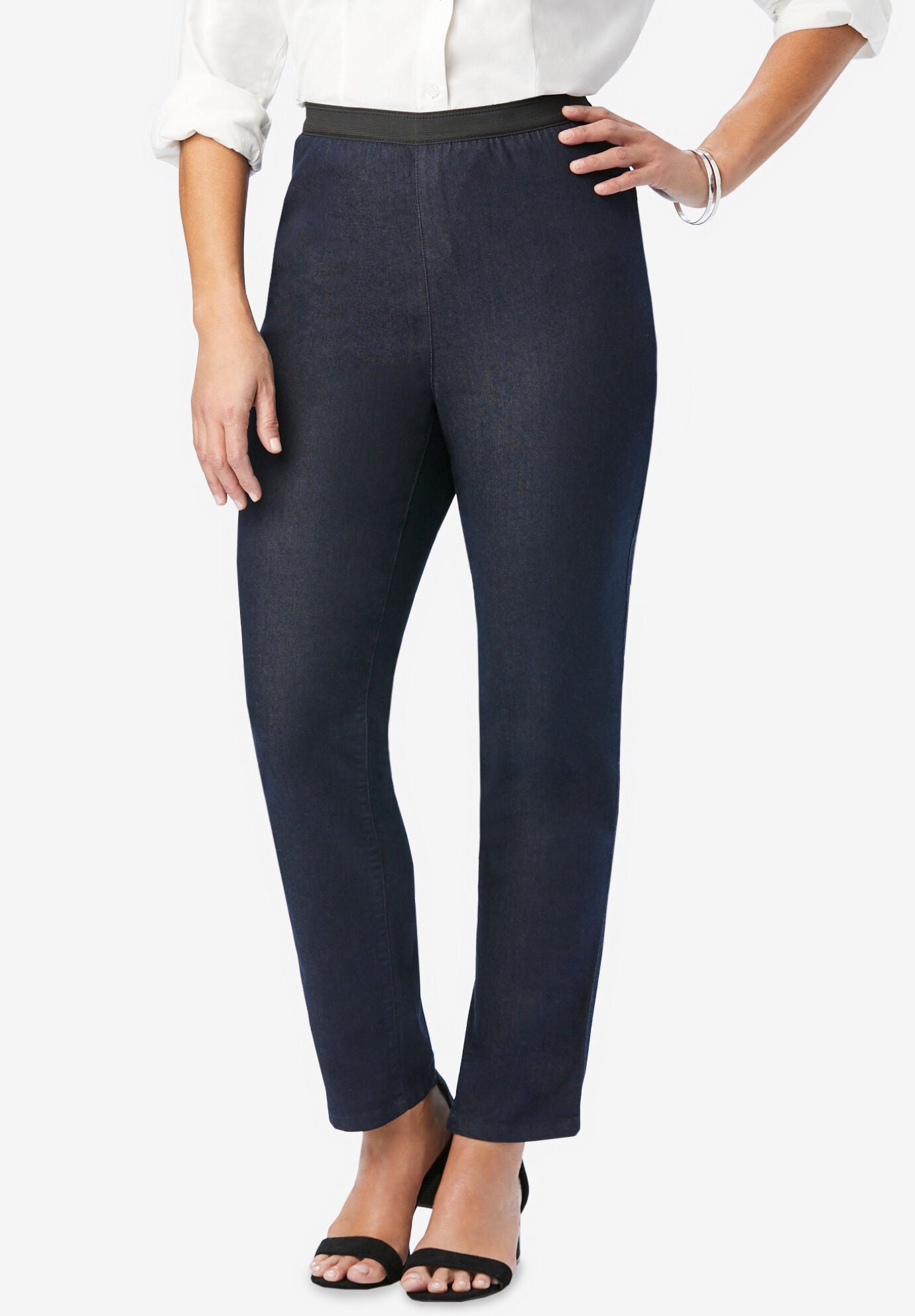 Woman within denim leggings hot sale