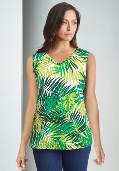 Plus Size V Neck Tank Tops