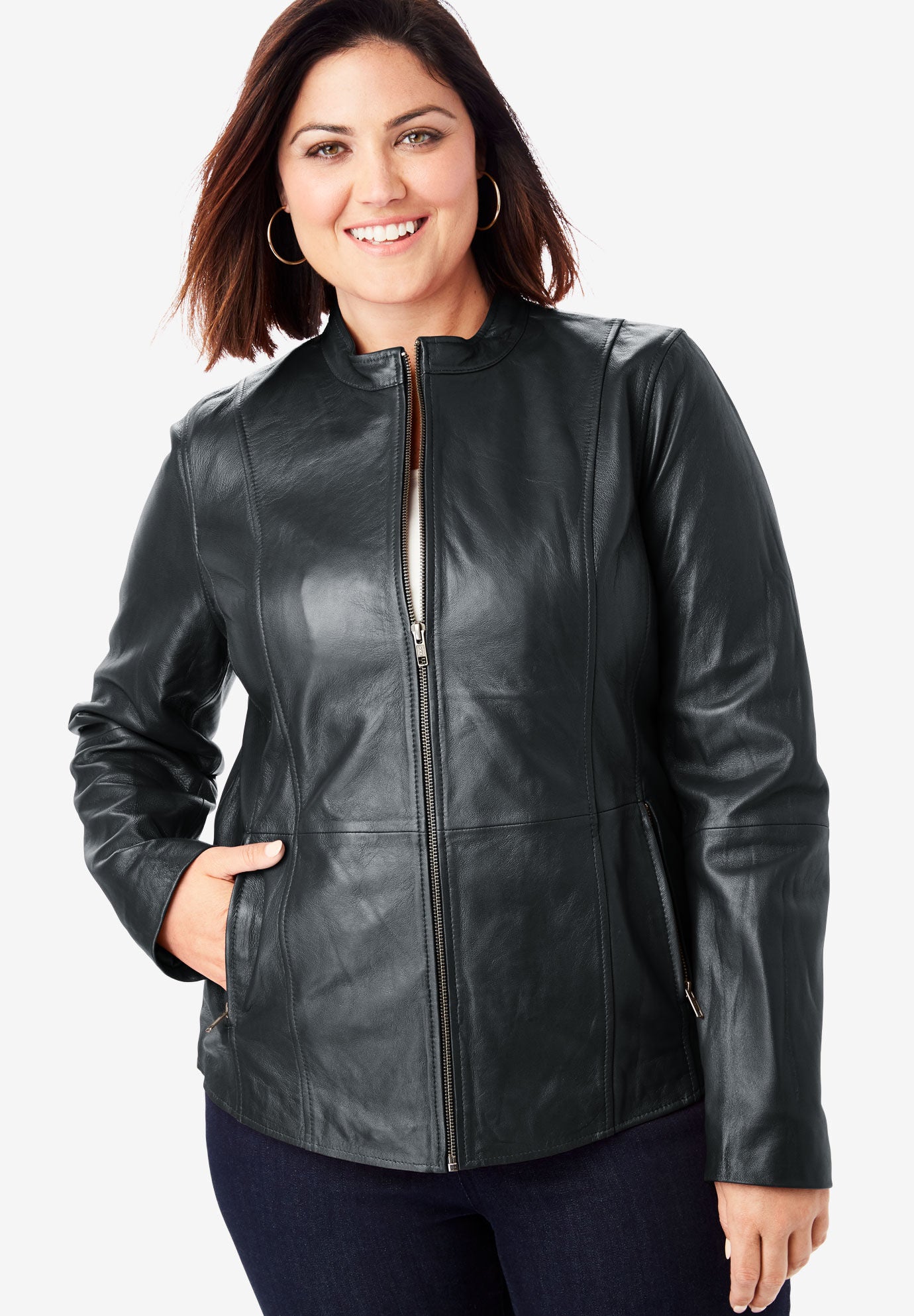 Woman within leather jackets Clearance