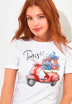 Stretch Cotton Graphic Tee