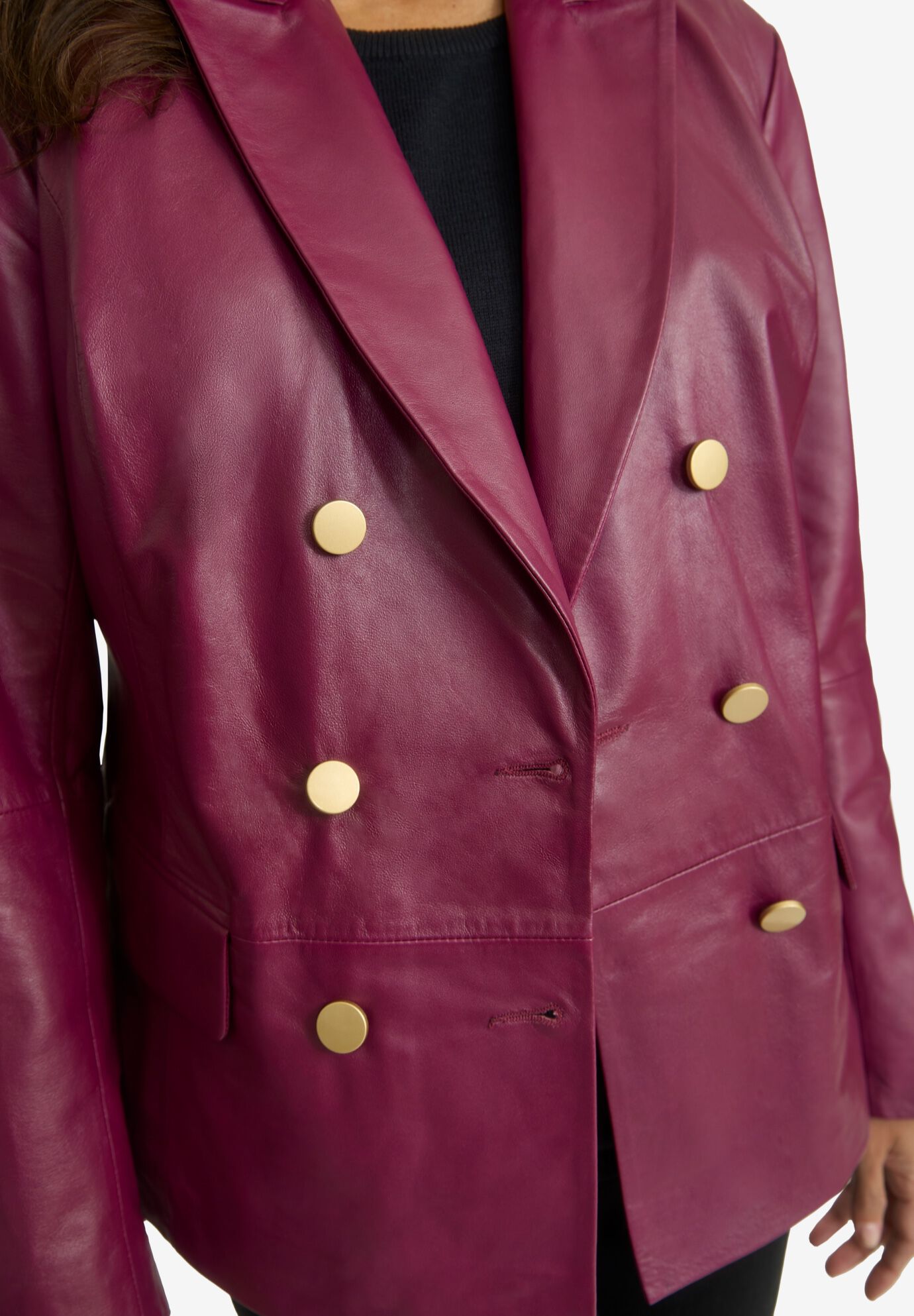 Double-Breasted Blazer, DEEP CLARET, alternate image number 3