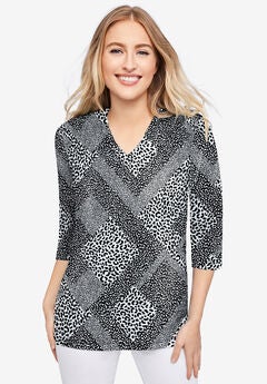 Stretch Cotton V-Neck Tee
