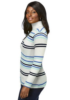 Ribbed Cotton Turtleneck Sweater