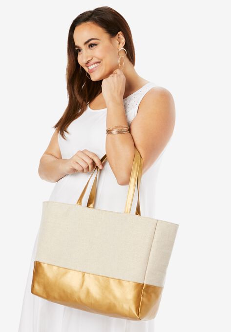 Canvas Tote, NATURAL GOLD, hi-res image number null