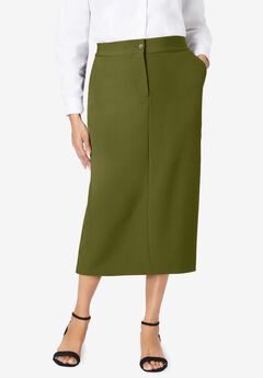 Tummy Control Bi-Stretch Midi Skirt
