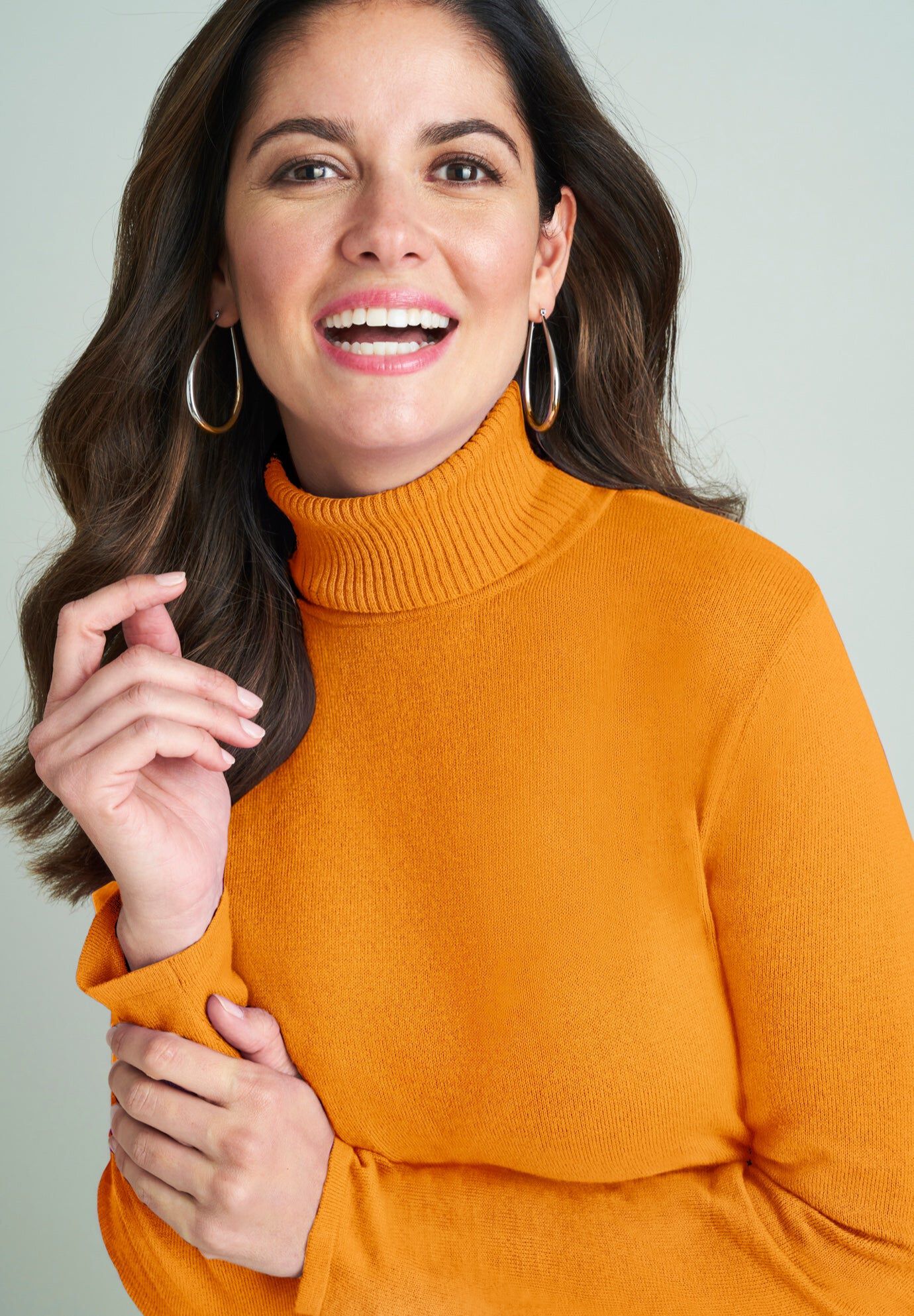 Cotton Cashmere Turtleneck, RICH GOLD, hi-res image number 0