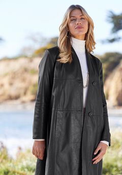 Leather Swing Coat