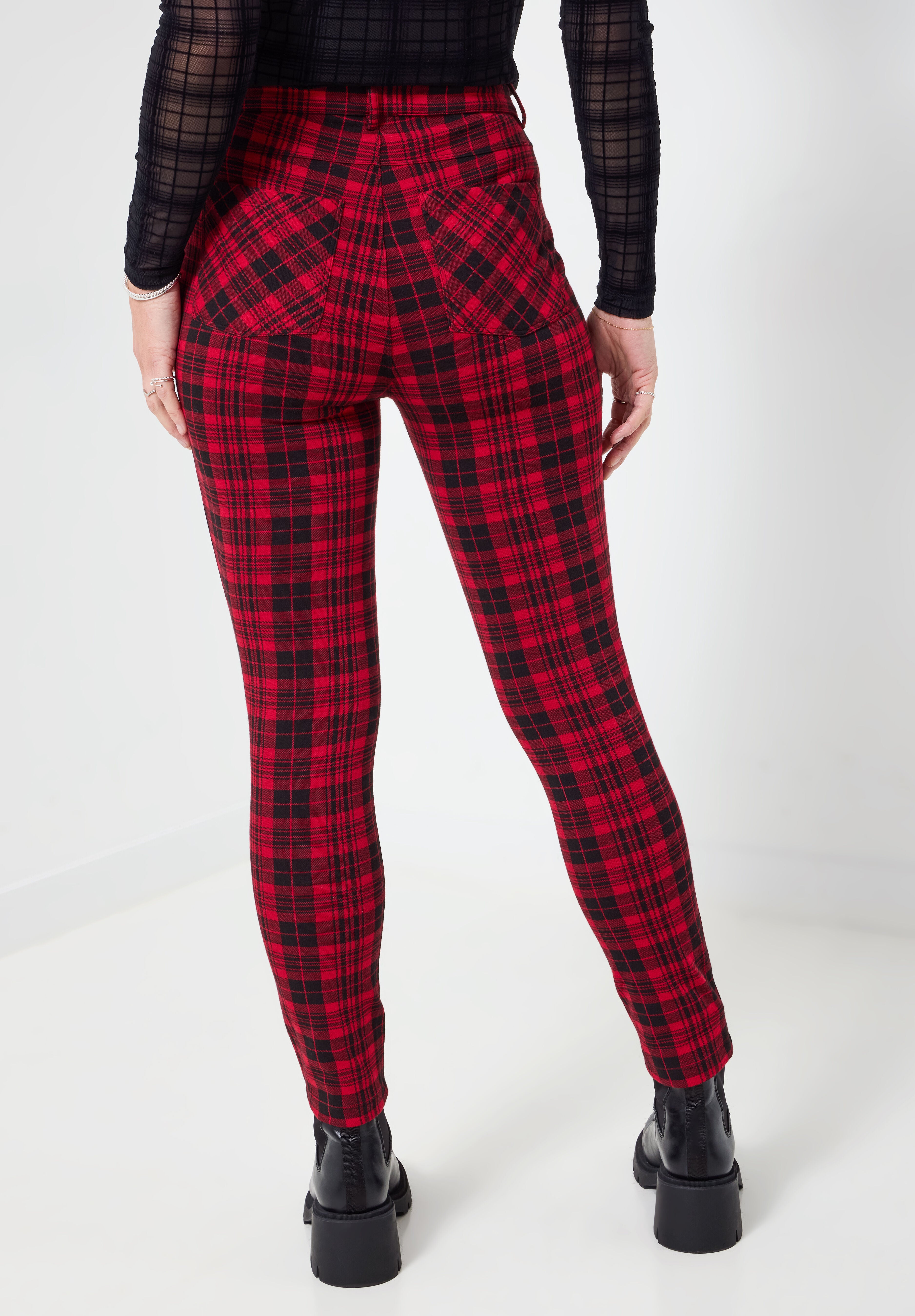 Plaid Legging, RED BOX PLAID, on-hover image number 1