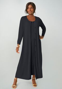 2-Piece Stretch Knit Duster Set