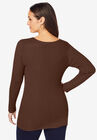 V-Neck Ribbed Sweater, , on-hover image number null