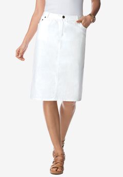 Plus Size White Skirts