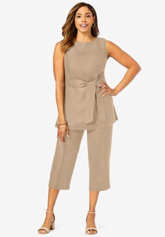 2-Piece Linen Capri Set