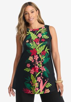 Stretch Knit Tunic Tank