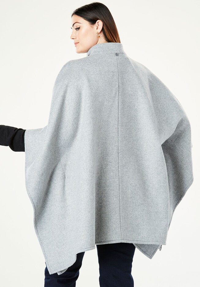 Wool Cape Coat, , alternate image number 3
