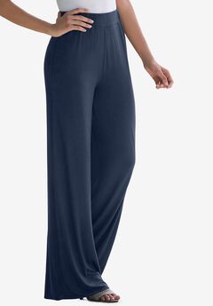 Plus Size Lightweight Wide Leg Pants