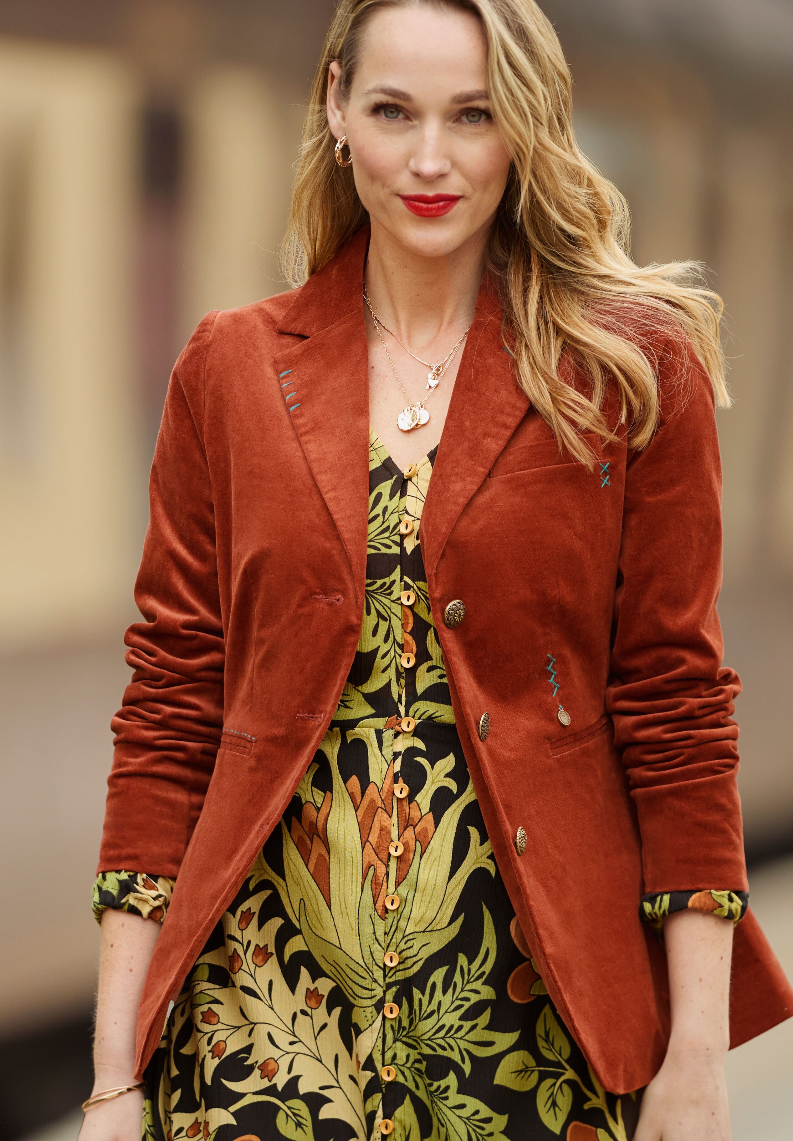 Moleskin Blazer, RUST, alternate image number 7