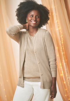 Button Front Cashmere Cardigan