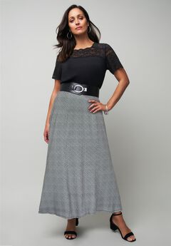 Stretch Knit Maxi Skirt