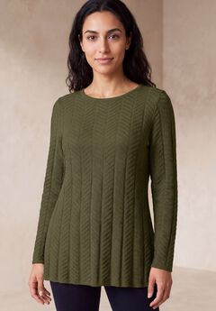 Chevron Fit & Flare Sweater
