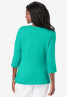 Everyday Knit Side Knot Tee, , on-hover image number null