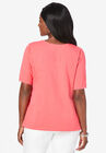 Square Neck Crochet Tee, , on-hover image number null