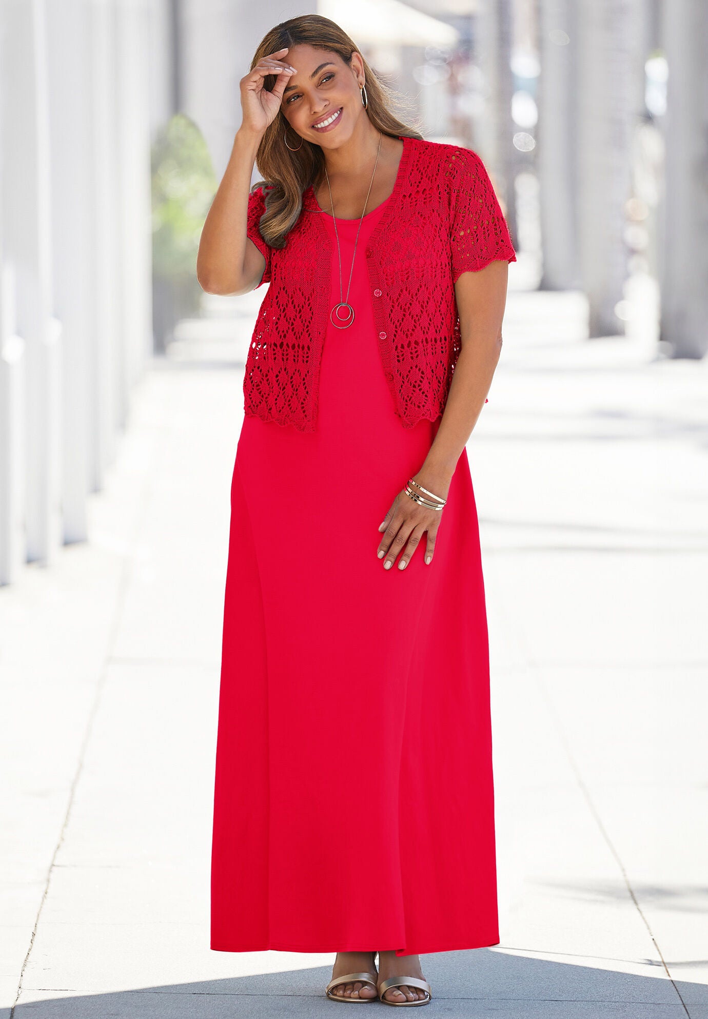 Crochet Shrug, , alternate image number 3