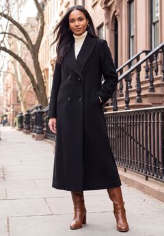 Long Shawl Collar Wool Coat