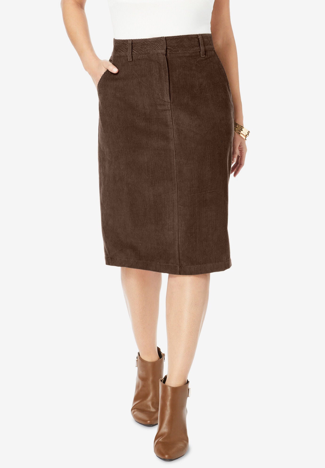 Corduroy Skirt Woman Within