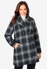 A-Line Peacoat, BLACK WINDOW PLAID, hi-res image number null