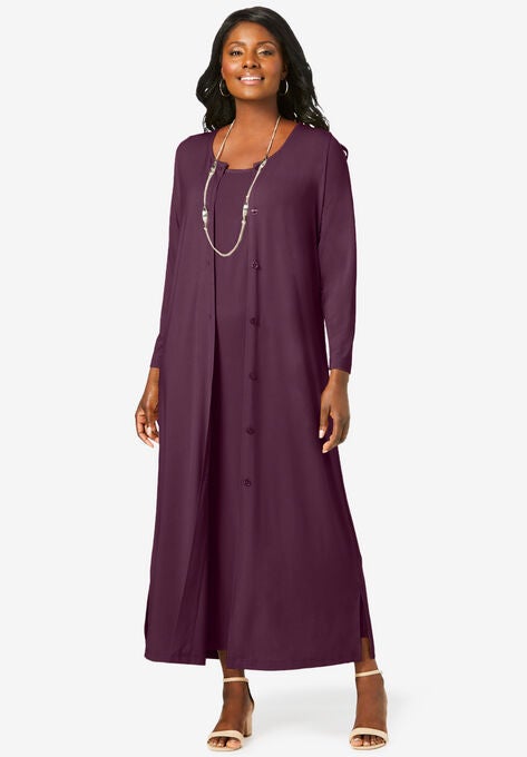 2-Piece Duster Set, DARK BERRY, hi-res image number null
