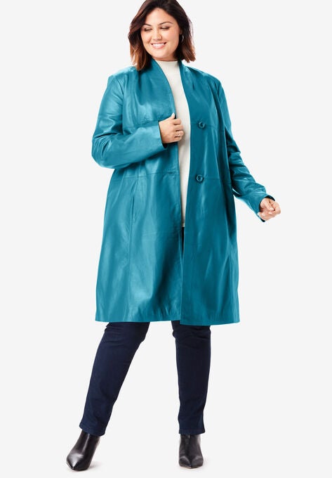 Leather Swing Coat