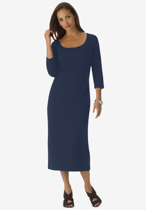 Knit T Shirt Dress Plus Size Casual Dresses Woman Within