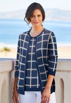 Plus Size Navy Cardigans