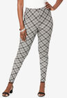 Ponte Knit Leggings, BLACK MINI CHECK, hi-res image number null