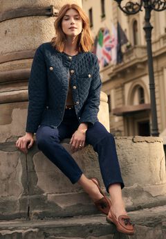 QUITLED DENIM LADY JACKET