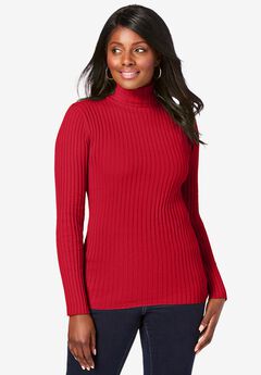 Ribbed Cotton Turtleneck Sweater