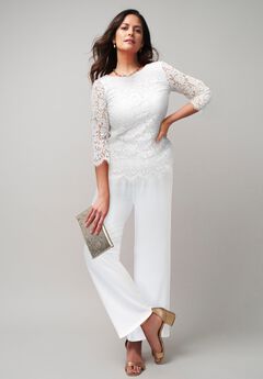 Popover Lace Jumpsuit