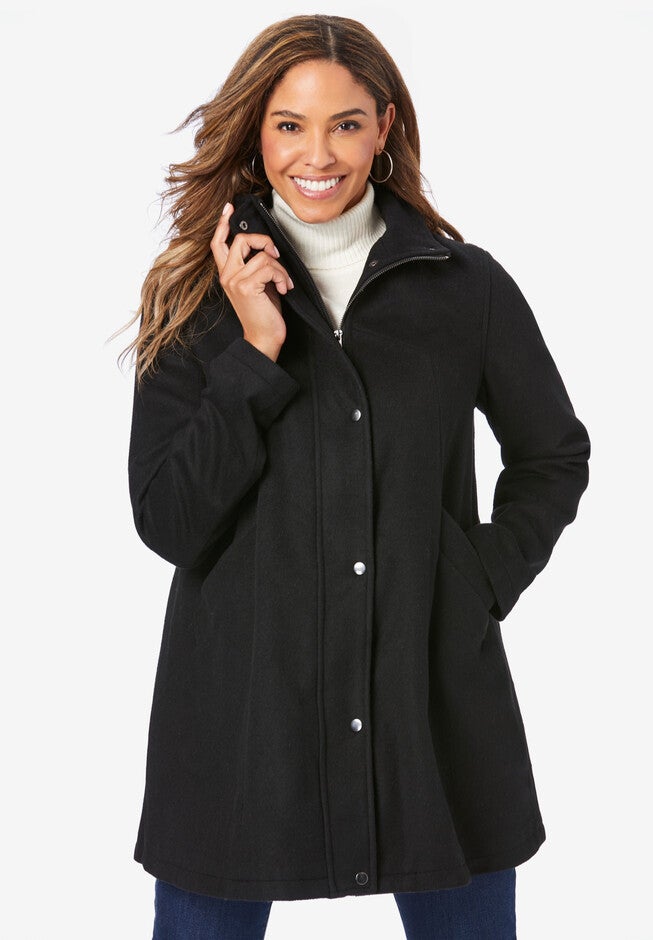 A-Line Coat, BLACK, hi-res image number null