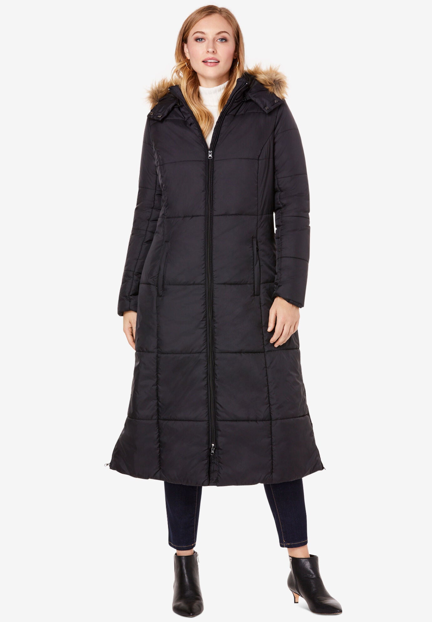 Woman within sales down coat
