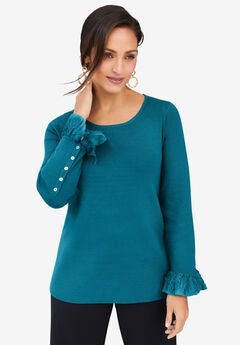 Lace Cuff Pullover