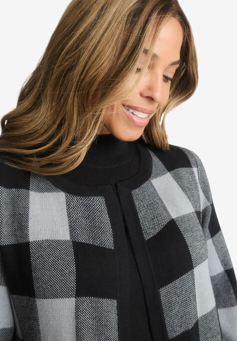 2-Piece Sweater Jacket Dress, , alternate image number null