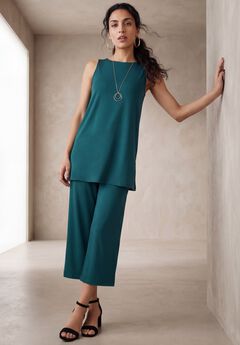 Stretch Knit Tunic Tank
