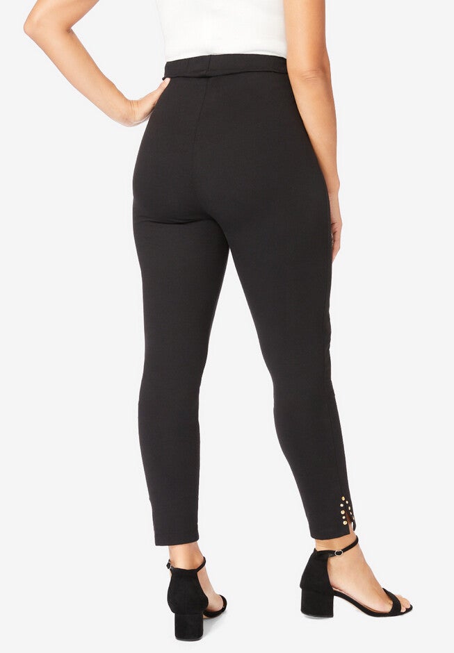 Studded Side Slit Leggings, , on-hover image number null