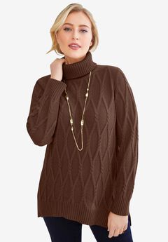 Plus Size Brown Sweaters